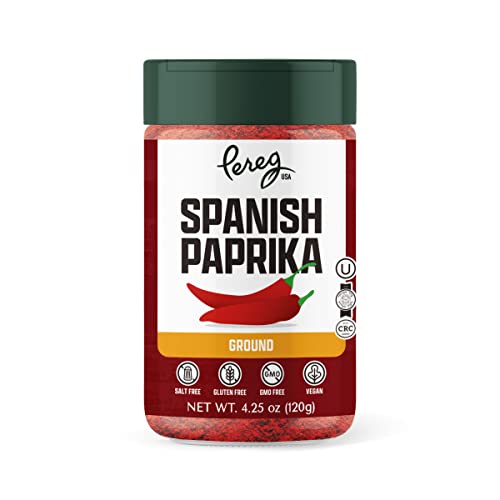 Pereg Spanish Paprika Spice – 4.25 Oz - Paprika Powder - Hot Spices & Seasonings – Vibrant Red Paprika Seasoning with Pungent Flavor - Non-GMO & Kosher Certified