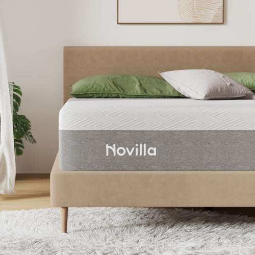 Image of Novilla Mattress Twin, 8-Inch Gel Memory Foam Mattress for Pressure Relief, Enhanced Support & Plush Comfort, Twin Bed in a Box, Bliss