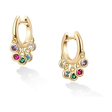 Befettly Rainbow Huggie Earrings for Women 14k Gold Plated Cuff Earrings Cartilage Earring Small Huggie Hoop Earrings Cover
