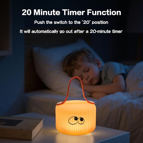 Image of Cute Lantern Night Lights for Children, Rechargeable Soft Light, Nursery Lamp, Bedrooms, Desks, and Lovely Gifts for Boys and Girls