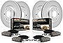Power Stop CRK6805 Front and Rear Coated Brake Rotors and Z17 Ceramic Brake Pads Kit
