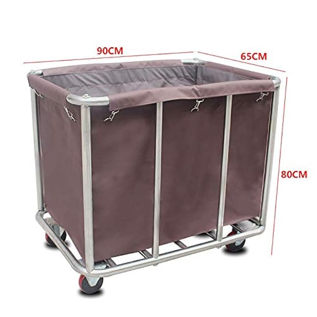 Movable Storage Hand Trucks for Kitchen, Hotel/Lobby Linen Cart, Stainless Steel Room Service Car-pgFd1uT5
