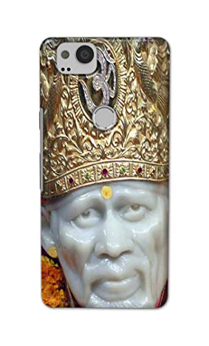 Image of PRINTFIDAA Sai Baba Lord Shiridi Great God Hinduism Hindu Religious Printed Designer Hard Case for Google Pixel 2 Back Cover -(e) RPM1005
