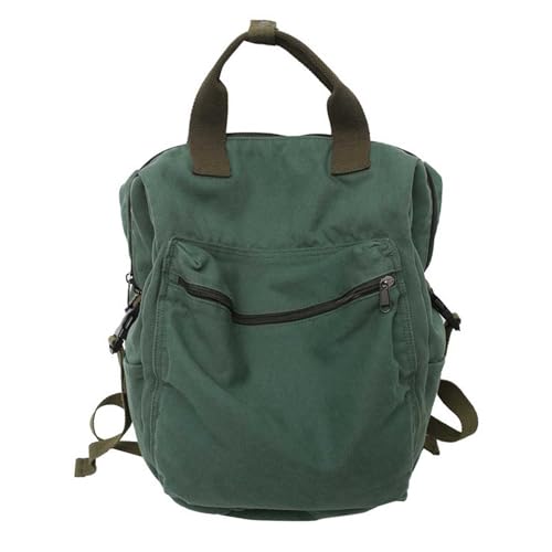 Sac à dos tyrolien en toile vert 32x19x40cm pour étudiant et trajets