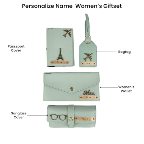 Image of AICA Personalized Name & Charm Sunglass Cover Giftset for Women
