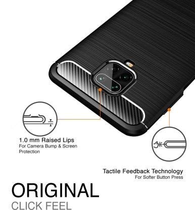 Image of JGD PRODUCTS for Redmi Note 9 Pro, Note 9 Pro Max, Poco M2 Pro Carbon Fiber Armor Drop Tested Shock Proof TPU Back Case Cover