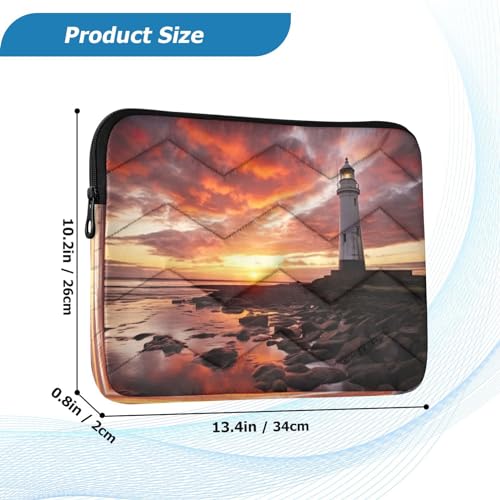 Funda para portátil de 13-14 pulgadas con diseño faro marino miniatura 3