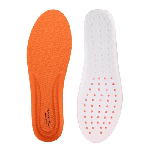 Memory Foam Insoles for Men and Women YWAXYWA Comfortable Cushioned Replacement Inserts for Athletic Shoes Sneakers Work Boots Trainers (2-4)