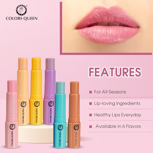Image of Colors Queen Lip Softner Color Changing Lip Balm for Dry & Chapped Lips Enriched with Jojoba Oil & Olive Oil | Moisturizing & Nourishing Lip Balm (06)