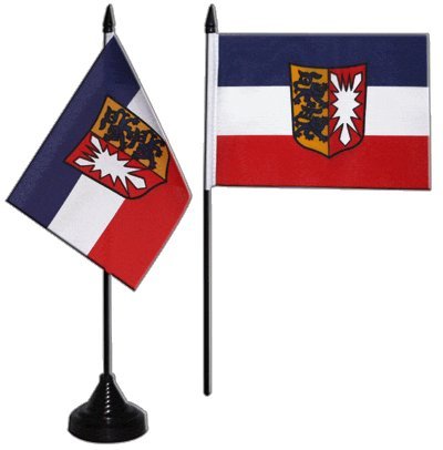 Preisvergleich Produktbild Flaggenfritze® Tischflagge Deutschland Schleswig-Holstein 10x15 cm