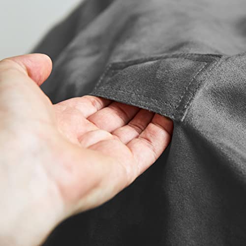 Lumaland Luxurious Giant 7Ft Bean Bag Chair With Microsuede Cover - Ultra Soft, Foam Filling, Washable Jumbo Sofa For Kids, Teenagers, Adults Sack Dorm, Family Room Dark Grey #TOP6