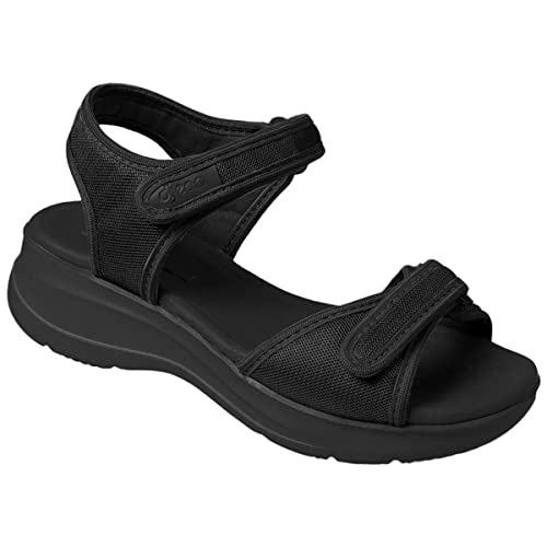 SANDÁLIA FEMININA PAPETE DIJEAN 330 ORTOPÉDICA COM REGULAGEM Cor:Preto;Tamanho:36