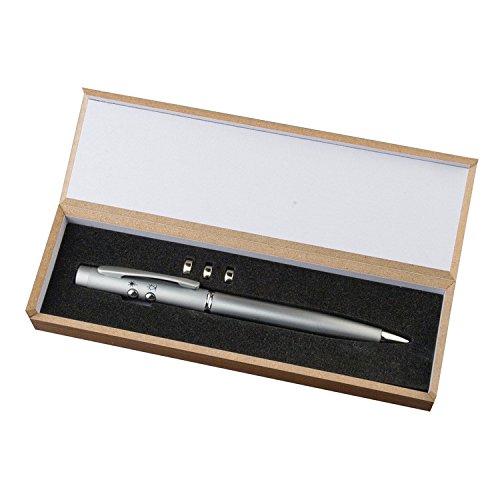 Livepac-Office LED Kugelschreiber mit Namensgravur - mit Laserpointer und Licht - aus Metall