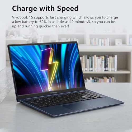 Image of ASUS Vivobook 15 Laptop, Core 7 150U(5.4GHz, >i7 1255U), 15.6 inch FHD Touchscreen, 16GB DDR5 RAM, 1TB SSD, Fingerprint for Secure Login, Backlit Keyboard, Win11 Pro for Professionals, Blue, PCO Bundle