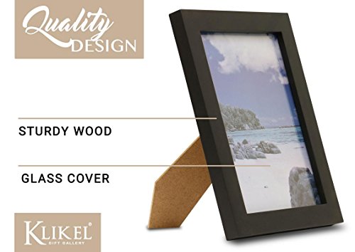 Klikel 6 X 8 Picture Frame - Black Wooden Wall Hanging And Table Standing Photo Frame #TOP3