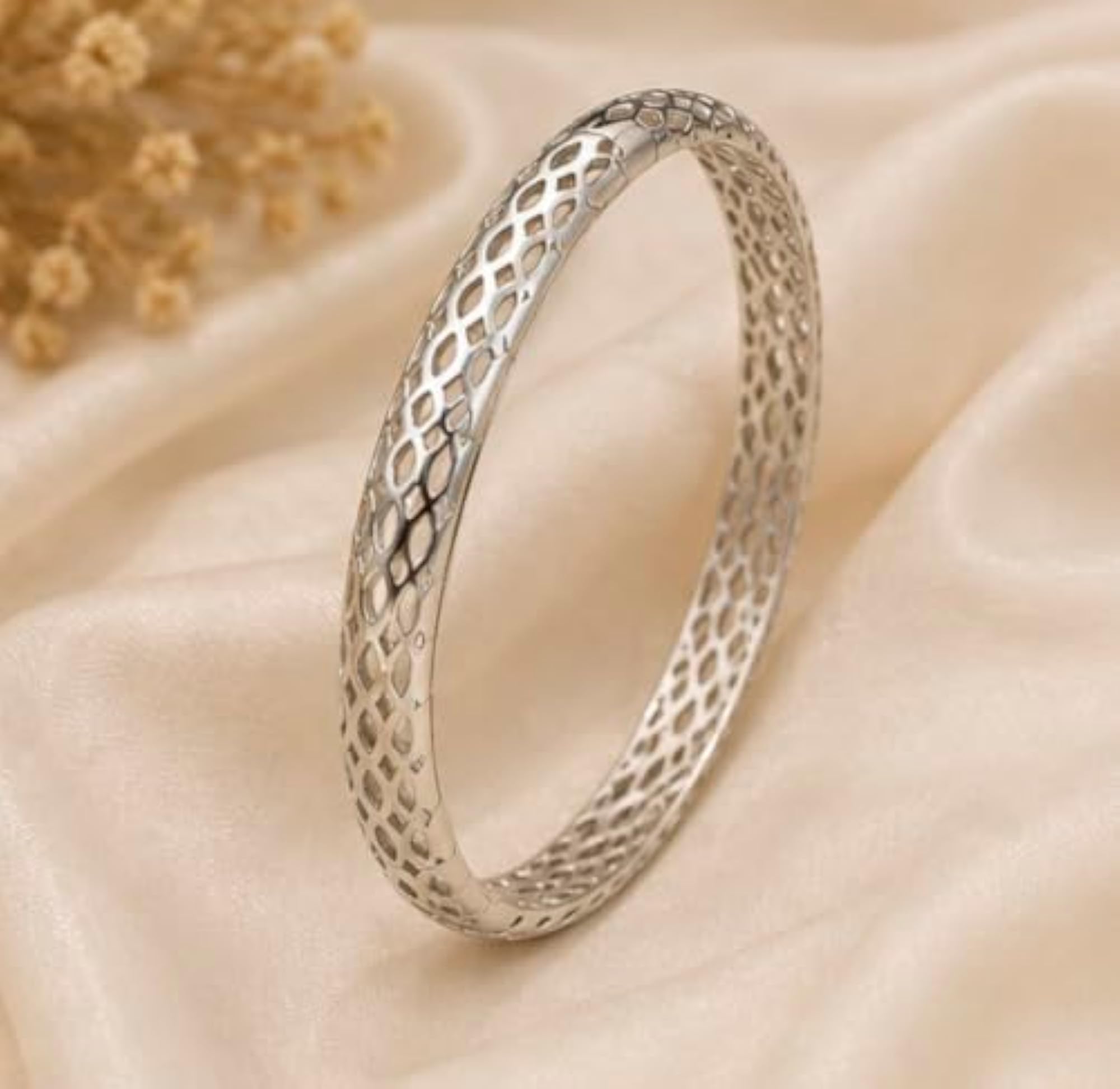 Women's 925 Sterling Silver Rhodium Plated Bracelet
