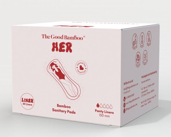The Good Bamboo Panty Liner|150mm organic Bamboo Panty Liner|Everyday use| Rash Free - 30 Liners (B0D1YM6LVP) Amazon Price History, Amazon Price Tracker