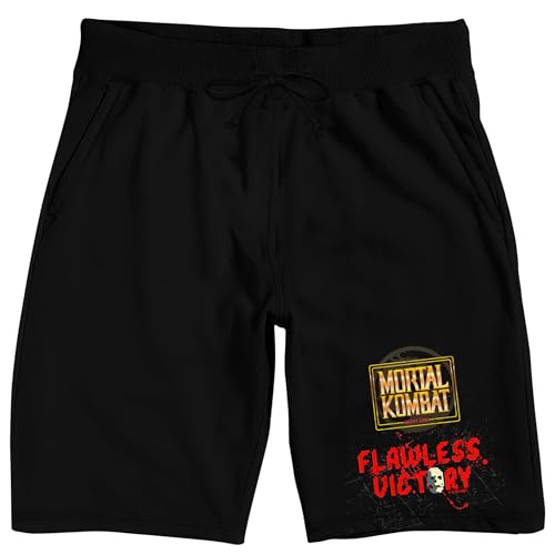 Mortal Kombat Flawless Victory Men's Black Sleep Pajama Shorts - Main Image