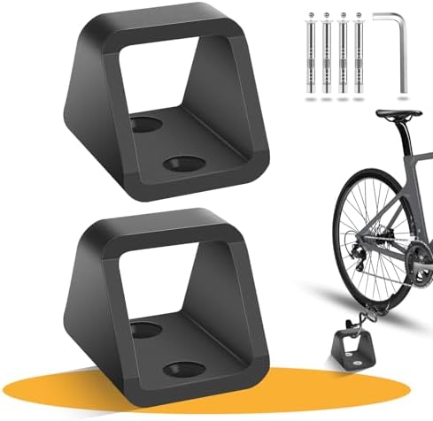 Wandanker Fahrrad aus 5 mm Dickem Stahl, Diebstahlsicherungen für Fahrräder | Fahrrad Diebstahlschutz mit Wandhalterung*2 Mit 4 Sätzen von 304 Edelstahlschrauben, Stabiler Wandanke