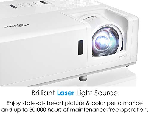 Short Throw Laser Home Theater Projector for Home Entertainment | 4K HDR Input | 4,200 lumens Brightness | Lamp-Free Operation for 30,000 hours