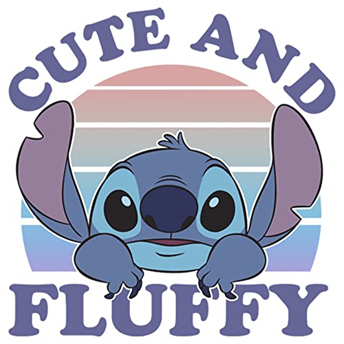 Disney Lilo & Stitch Cute and Fluffy Girl's Solid Crew Tee2