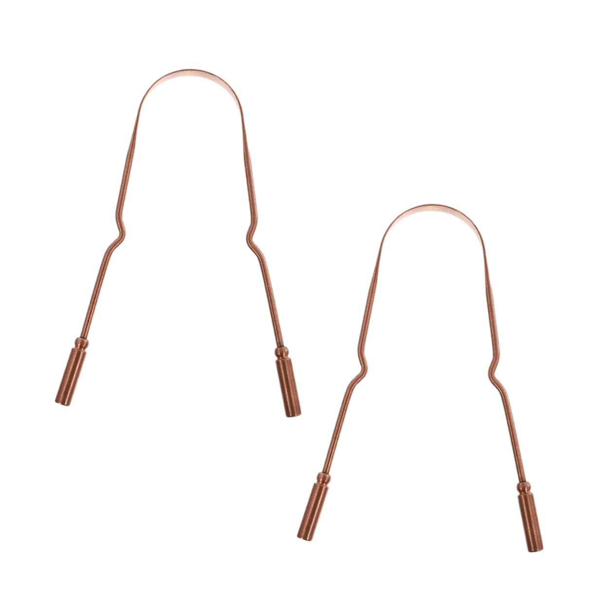 FOYTOKI 2Pcs U Shape Scrapers Durable Gold Cleaners for Oral Ergonomic Design for Comfortable Use for Home Cleaning