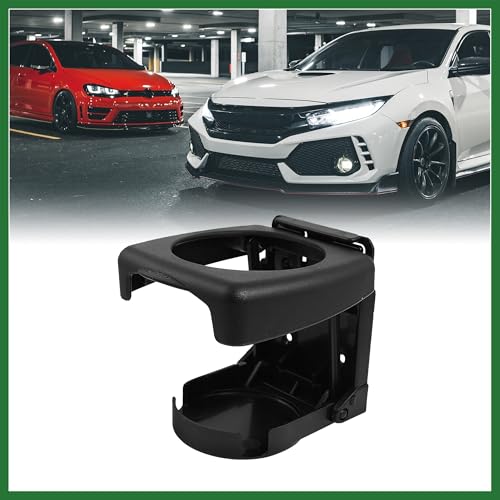 Portavasos plegable para carro y camioneta plástico negro miniatura 2