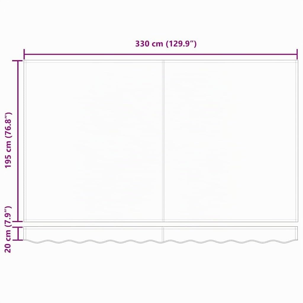 vidaXL Toile de Rechange pour auvent Anthracite 3,5 x 2 m Polyester, Auvent Rectangulaire Moderne, Résistant à la Décoloration, UV et Eau, Facile à Nettoyer, Solution Ombre Extérieure