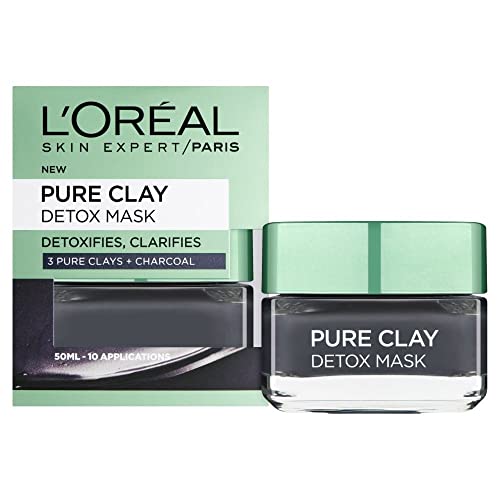 L'Oreal Paris Pure Clay Black Charcoal Detox Face Mask, Deep Cleansing Skin Care All Skin Types 50 Ml - Image 3
