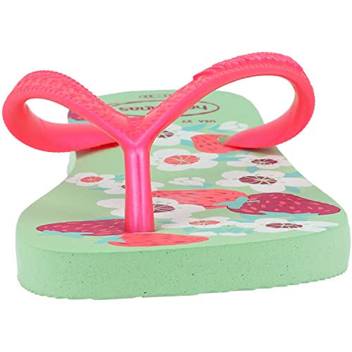 Chinelo Flores, Havaianas, Meninas, Verde Jardim, 23/24