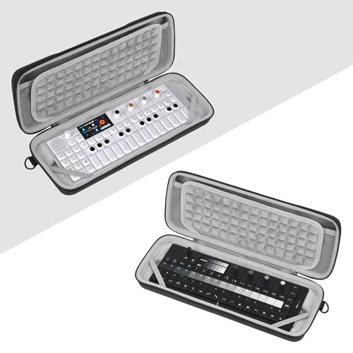 Image of GEEKRIA Hard Shell Travel Case Compatible with Teenage Engineering OP-1 Field /OP-1 / OP-XY Portable Synthesizer, Audio Sampler Carrying Bag (Dark Gray)