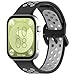 MOTONG Compatible with Huawei Watch Fit 3 Replacement Band - Replacement Silicone Wrist Watch Band Strap Compatible with Huawei Watch Fit 3(Silicone Black + Grey)