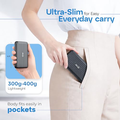 Image of EVM EnMag 17 10000mAh Magnetic Wireless Power Bank, 22.5W Fast Charging, 15W Wireless Charging, Type-C & USB Output, Slim & Lightweight Portable Charger, Compatible with Android & iOS (EVM P0502-B)