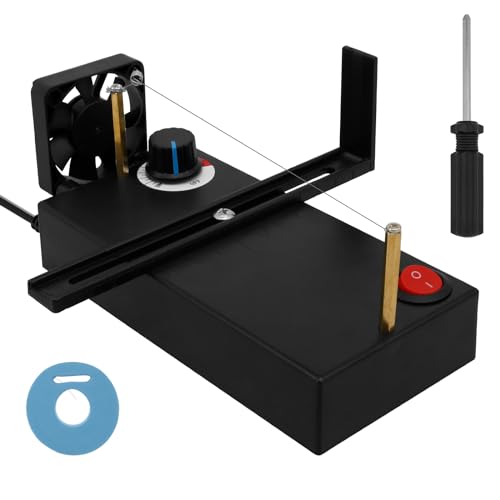 Heat Cutting Ribbon Cutter, Electric Rope Cutter, Hot Ribbon Cutter Machine Safe Electric Ribbon Cutter Tool Small Ribbon Thermal Cutter for Elastic Band Braided Ribbon (With Fan)