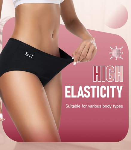 Image of RUIXUE Womens Period Underwear Heavy Flow Menstrual Period Panties Leak-Proof Hipster Panty for Female Teens Girls 3 Pack