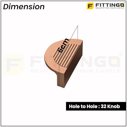 Image of VEZEL Aluminium Knobs for Cabinet /Drawer Knobs /Wardrobe Handle - Modern Cabinet Pull for Wardrobe, Drawer & Furniture, PVD Rose Gold, 32mm - Pack of 2-| 3 Years Warranty |