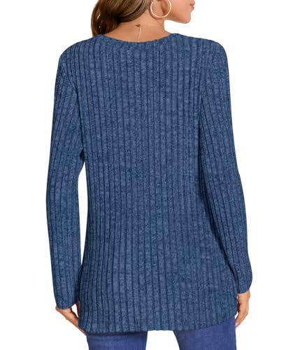 HOTGIFT Women's Pullover Sweaters Winter Tunic Tops Long Sleeve Crewneck Shirts Casual Comfortable Blouse4