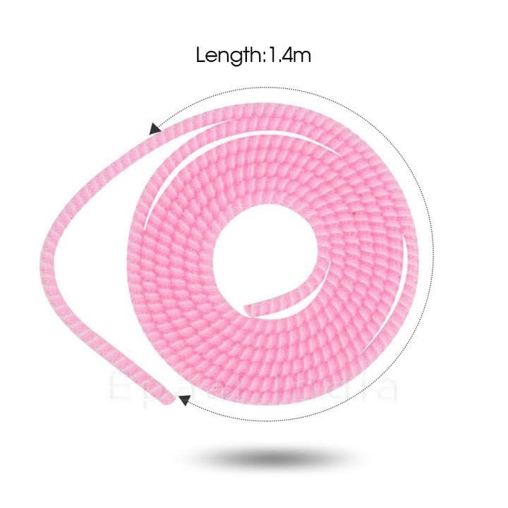 Image of J'TTON Spiral Triple Color (2 Pcs) 1.4 Meters Each-Full Size Cable Cord Charger Protector Saver Winder for iPhone & Android Charging Cables (Pink)
