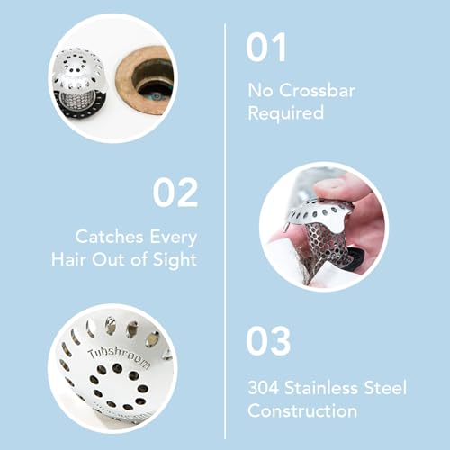 Tubshroom TSULT455 Ultra Revolutionary Bath Tub Drain Protector Hair Catcher/Strainer/Snare thumb #9
