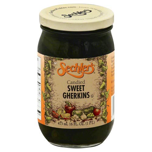 Sechler's Pickle Candied Sweet Gherkin 16 OZ (Pack of 3