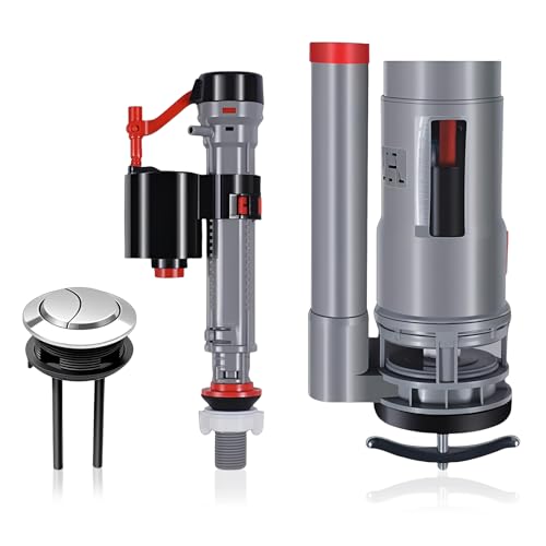 Válvula de entrada de agua para inodoro de 20 cm, válvula de bombeo con botón, fácil instalación, sistema de descarga de inodoro, amplia compatibilidad, válvulas de descarga de inodoros, interfaz de