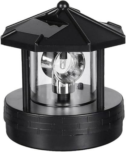 YUETTYY Phare solaire LED rotatif à 360 degrés, étanche, lampe de rue solaire LED, lampe...