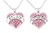 Charm.L Grace Matching Necklaces Set, pink-2pcs