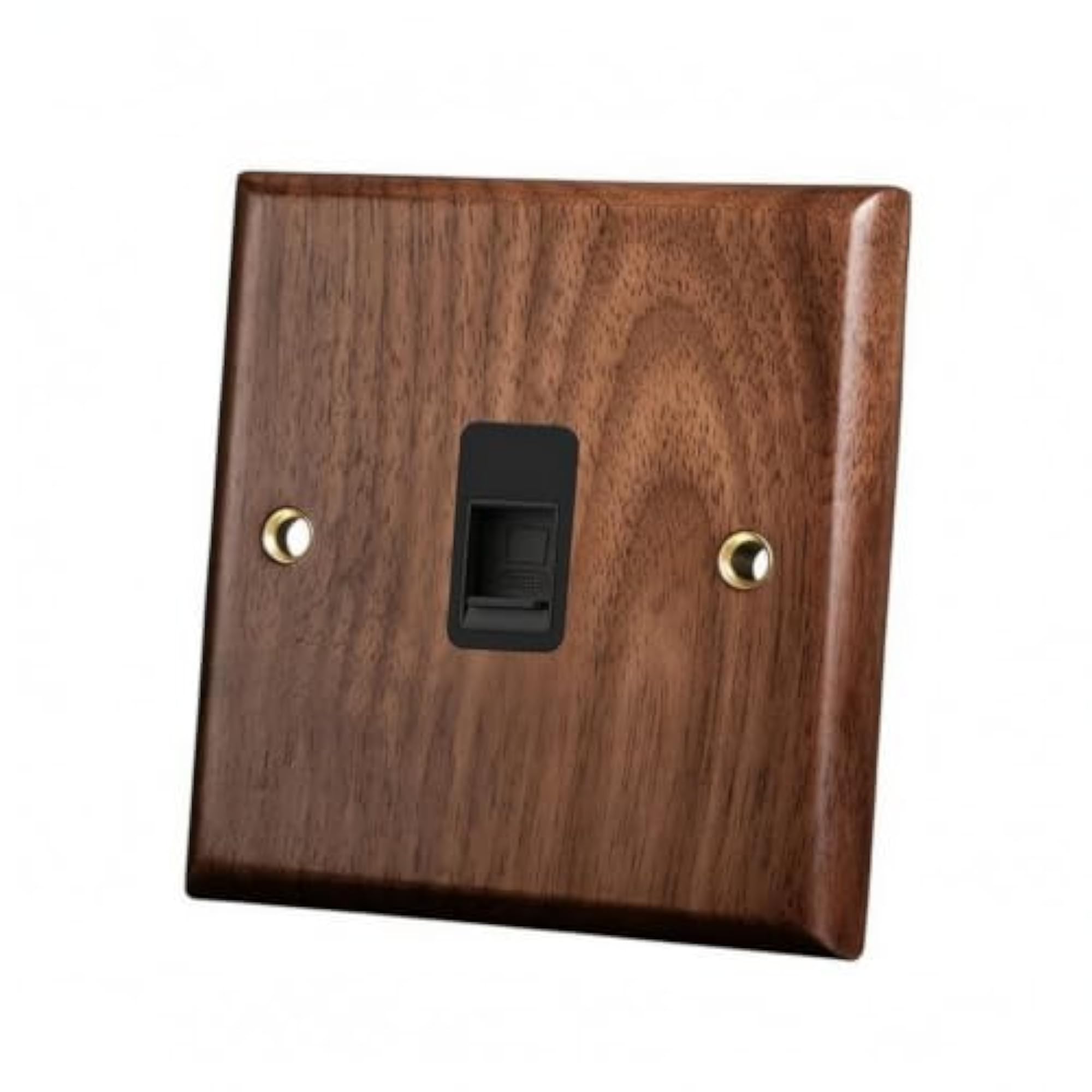 Rounded Edges Recessed Wooden Switch Plate Cover