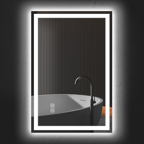 HYPERLITE LED Bathroom Mirror with Lights: 24X36 Dimmable LED Bathroom