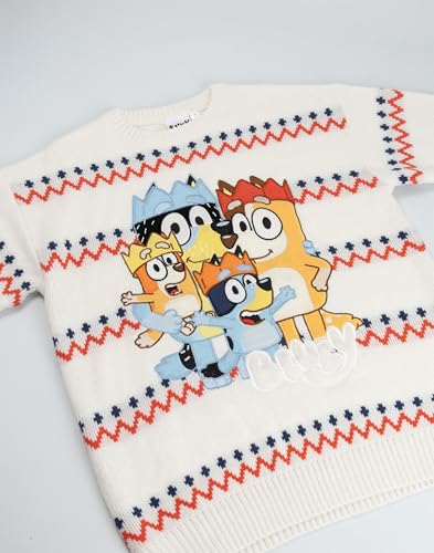 Pull de Noël BlueY en famille : un pull crème col rond avec Bingo, Bandit et Chilli pour vos fêtes - 4