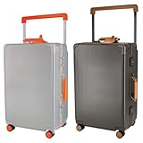 STYLISH JAPAN 公式 .OUNCE スーツケース アルミフレーム ワイドハンドル 軽量 耐衝撃 ビジネス 出張 ルヴェル Mサイズ 60L (3泊〜) revel24 (アーバンブラウン)