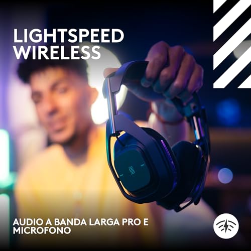 Astro A50 X LIGHTSPEED, Cuffia con microfono gaming wireless + base, PRO-G GRAPHENE, PLAYSYNC su Xbox Series X|S, PS5, PC/Mac, Nintendo Switch 2, Bluetooth, Passthru HDMI 2.1 - Nero - Cuffia gaming - Immagine 3