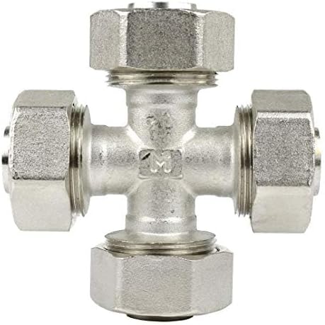 M8043 4-Way Equal Cross Fitting For 1-Inch Maxline Compressed Air Tubing, Air Adaptor, QTY 01