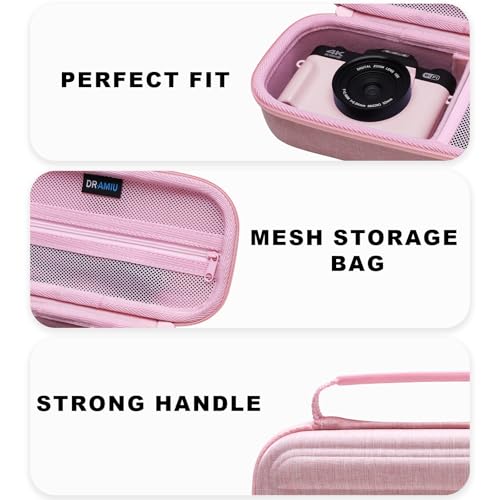Funda para cámara digital 4K/5K color rosa pequeña miniatura 3